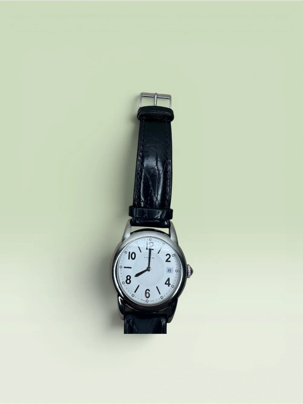Coach Carlyle Croc Embossed Watch
